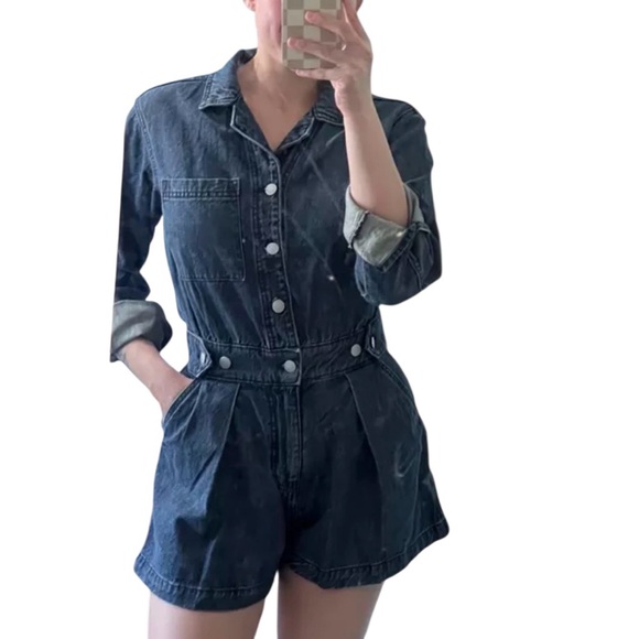 Universal Thread Denim Romper - Picture 2 of 7